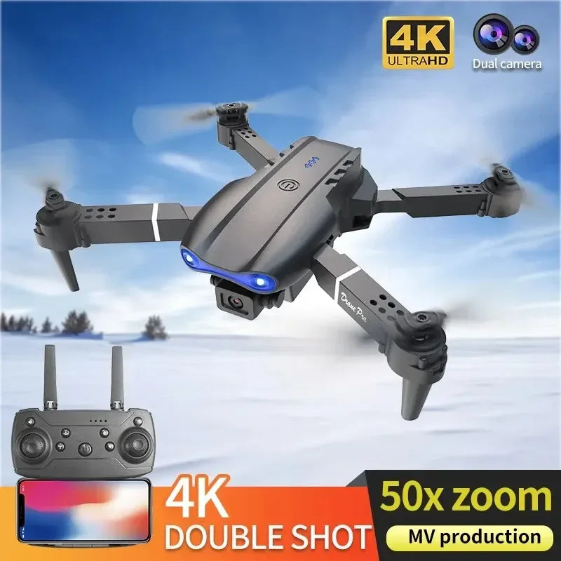 2024 E99Pro RC Drone 4K Professinal With 1080P Wide Angle HD Camera Foldable Helicopter WIFI FPV