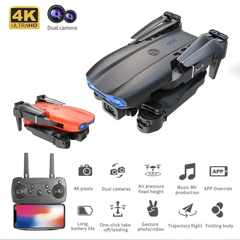 2024 E99Pro RC Drone 4K Professinal With 1080P Wide Angle HD Camera Foldable Helicopter WIFI FPV