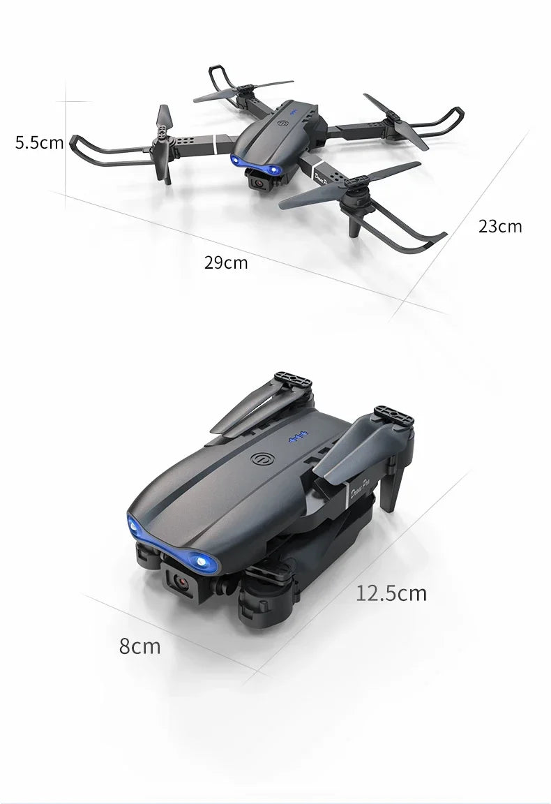 2024 E99Pro RC Drone 4K Professinal With 1080P Wide Angle HD Camera Foldable Helicopter WIFI FPV