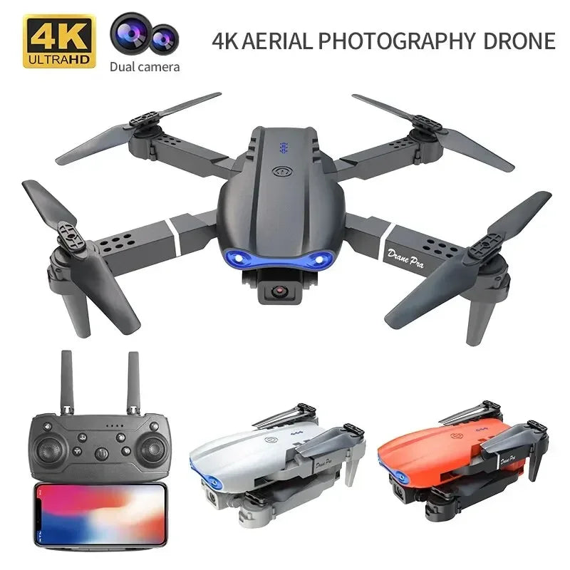 2024 E99Pro RC Drone 4K Professinal With 1080P Wide Angle HD Camera Foldable Helicopter WIFI FPV