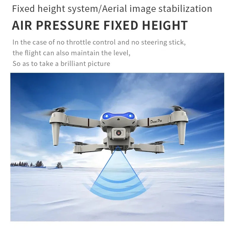 2024 E99Pro RC Drone 4K Professinal With 1080P Wide Angle HD Camera Foldable Helicopter WIFI FPV